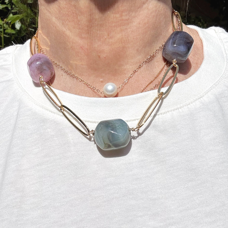 AQUA CHAINE - collier